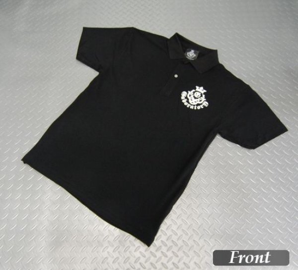 Photo1: Gaboratory Atelier Mark Polo Shirt(Black) (1)