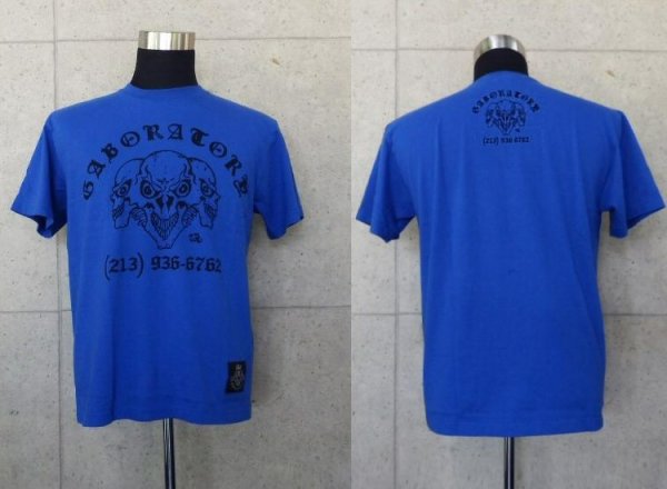 Photo1: Staff T-shirt [Blue] (1)