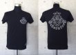 Photo1: Atelier mark V-neck T-shirt [Black/Outline] (1)