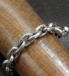 Photo12: Textured Small Oval Chain Link Bracelet (12)