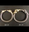 Photo17: Gold & Silver Stupid Horse Cable Wire Bangle (17)