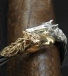 Photo9: Gold & Silver Horse With Teeth Cable Wire Bangle (9)