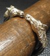 Photo10: Gold Horse With Teeth Cable Wire Bangle (10)