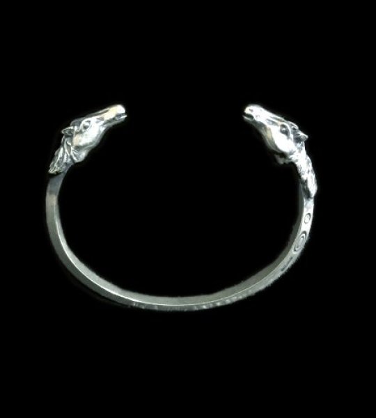 Photo1: Quarter Horse Triangle Wire Bangle (1)