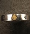 Photo4: 18k Gold Raised G&Crown Flat Bar Bangle Bold (4)