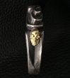 Photo5: 18k Gold Skull On Master Gothic Bangle (5)