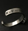 Photo10: Single Skull On Flat Bar Bangle Bold (10)