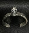 Photo8: Single Skull On Flat Bar Bangle Bold (8)