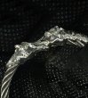 Photo8: Half Horse Cable Wire Bangle (Platinum finish) (8)