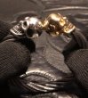 Photo8: 10k Gold & Silver Skull Cable Wire Bangle (8)