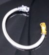 Photo4: Pure Gold Wrap Panther Round Wire Bangle (4.5mm) (4)