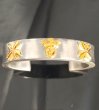 Photo4: Pure Gold Wrap On Raised G&Crown & Maltese Cross Flat Bar Bangle 10mm Bold (4)