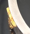 Photo15: Pure Gold Wrap On Raised G&Crown & Maltese Cross Flat Bar Bangle 10mm Bold (15)