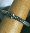 Photo17: Twelve Small Skull On 7.5mm Chiseled Wire O-ring Bangle (17)