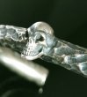 Photo9: Twelve Small Skull On 7.5mm Chiseled Wire O-ring Bangle (9)