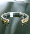 Photo6: Pure Gold Wrap 7.5 x 4.5mm Wide Side Flat Chiseled Reel Bangle (6)