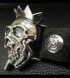 Photo3: Smorking Skull & Crown Belt Buckle (3)