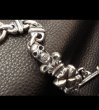 Photo9: 2Skull On 4 Heart Crown & Boat Chain Links Chain Bracelet (9)