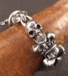 Photo14: 2Skull On 4 Heart Crown & Boat Chain Links Chain Bracelet (14)