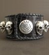 Photo2: 8Skull Crocodile Leather Wrist band (2)