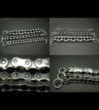 Photo3: Motorcycle Chain Bracelet (Large)