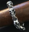 Photo4: All Skulls Link Bracelet (4)