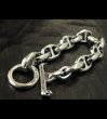 Photo2: All Smooth Anchor Chain Links Bracelet (2)