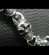 Photo17: Stud Bolo Neck Old Bulldog With 7-Skull Links Bracelet (17)