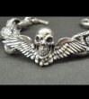 Photo3: Wing Skull With Chiseled H.W.O & Chiseled Anchor Links Bracelet (3)