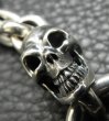 Photo10: Single Skull With Small Oval Links Bracelet (10)