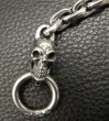 Photo20: Single Skull With Small Oval Links Bracelet (20)