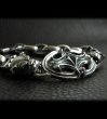 Photo2: Half Sculpted Oval With 2 Old Bulldog & Smooth H.W.O, Anchor Chain Bracelet (2)