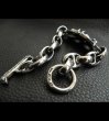 Photo6: Sculpted Oval With All Smooth H.W.O Anchor Chain Links Bracelet (6)