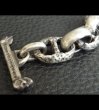 Photo11: Panther With Smooth H.W.O & Textured Anchor Chain Links Bracelet (11)