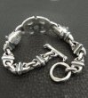 Photo11: Half Sculpted Oval With Old Bulldog & Bulldog & Small Oval, Boat Chain Bracelet (11)