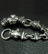 Photo10: 4Heart Crown ID With 2 Long Neck Bulldogs & Boat Chain Links Bracelet (10)