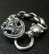 Photo4: Sculpted Oval With 2medium Long Neck Panthers & Smooth H.W.O Anchor Links Bracelet (4)