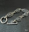 Photo8: All Sculpted Oval Links Bracelet (8)