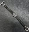 Photo5: Single Heart Braid Leather Bracelet (5)