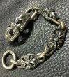 Photo3: Old Cross Oval With Small Old Cross Oval Links Bracelet (3)