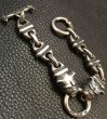 Photo4: 2 Bulldogs With 4 Boat Chain Links Bracelet (4)