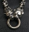 Photo4: Old Bull Dog With Panther & 6 Slant Head Skull Links Bracelet (4)