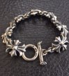 Photo4: Gothic Cross Links Bracelet 1/8 (4)