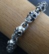 Photo15: Quarter 11 Skull Links Bracelet (15)