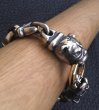 Photo8: 18K Gold O-ring With 2 Bulldogs & 4 Boat Links Bracelet (8)