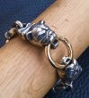 Photo5: 18K Gold O-ring With 2 Bulldogs & 4 Boat Links Bracelet (5)