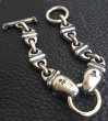 Photo17: 18K Gold O-ring With 2 Bulldogs & 4 Boat Links Bracelet (17)