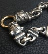 Photo15: 18K Gold O-ring With 2 Bulldogs & 4 Boat Links Bracelet (15)