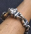 Photo11: 18K Gold O-ring With 2 Bulldogs & 4 Boat Links Bracelet (11)