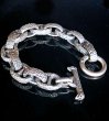 Photo4: Chiseled H.W.O & Chiseled Anchor Chain Links Bracelet (4)